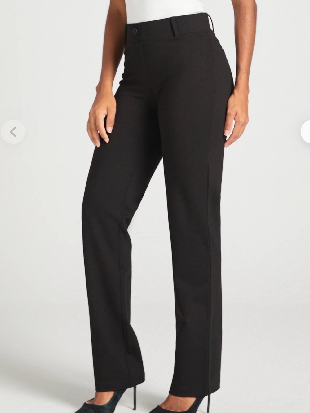 Betabrand Black Dress Pant Yoga Pants Straight Leg Small NEW Workwear Office